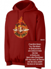 Holy Spirit with Fire Red Hoodie